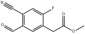 Methyl 4-cyano-2-fluoro-5-formylphenylacetate Structural