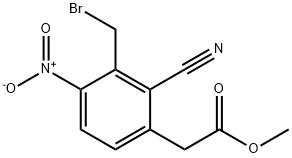 Methyl 3-bromomethyl-2-cyano-4-nitrophenylacetate Structural