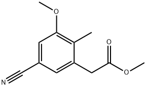 Methyl 5-cyano-3-methoxy-2-methylphenylacetate Structural