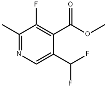 Methyl 5-(difluoromethyl)-3-fluoro-2-methylpyridine-4-carboxylate Structural