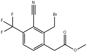 Methyl 2-bromomethyl-3-cyano-4-(trifluoromethyl)phenylacetate Structural