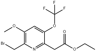 Ethyl 2-(bromomethyl)-3-methoxy-5-(trifluoromethoxy)pyridine-6-acetate Structural
