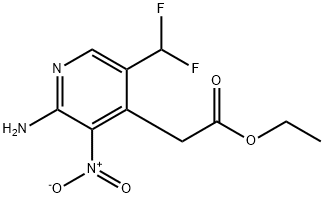 Ethyl 2-amino-5-(difluoromethyl)-3-nitropyridine-4-acetate Structural