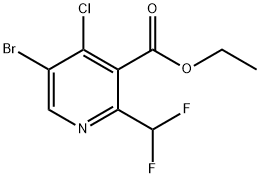 Ethyl 5-bromo-4-chloro-2-(difluoromethyl)pyridine-3-carboxylate Structural