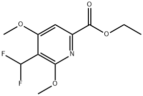 Ethyl 3-(difluoromethyl)-2,4-dimethoxypyridine-6-carboxylate Structural