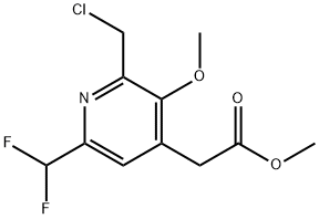 Methyl 2-(chloromethyl)-6-(difluoromethyl)-3-methoxypyridine-4-acetate Structural