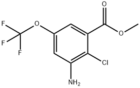 Benzoic acid, 3-amino-2-chloro-5-(trifluoromethoxy)-, methyl ester Structural