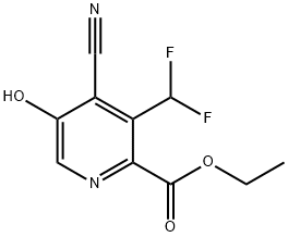 Ethyl 4-cyano-3-(difluoromethyl)-5-hydroxypyridine-2-carboxylate Structural