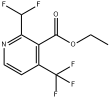 Ethyl 2-(difluoromethyl)-4-(trifluoromethyl)pyridine-3-carboxylate Structural