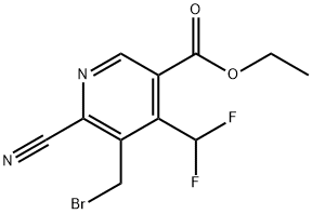 Ethyl 3-(bromomethyl)-2-cyano-4-(difluoromethyl)pyridine-5-carboxylate Structural