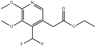 Ethyl 4-(difluoromethyl)-2,3-dimethoxypyridine-5-acetate Structural