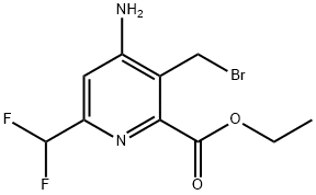 Ethyl 4-amino-3-(bromomethyl)-6-(difluoromethyl)pyridine-2-carboxylate Structural