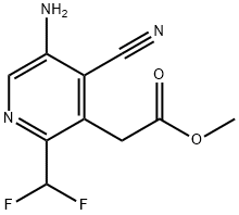 Methyl 5-amino-4-cyano-2-(difluoromethyl)pyridine-3-acetate Structural