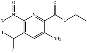 Ethyl 3-amino-5-(difluoromethyl)-6-nitropyridine-2-carboxylate Structural
