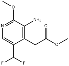 Methyl 3-amino-5-(difluoromethyl)-2-methoxypyridine-4-acetate Structural
