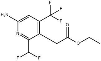 Ethyl 6-amino-2-(difluoromethyl)-4-(trifluoromethyl)pyridine-3-acetate Structural