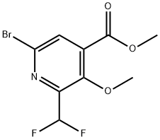 Methyl 6-bromo-2-(difluoromethyl)-3-methoxypyridine-4-carboxylate Structural