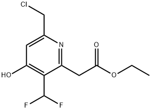 Ethyl 6-(chloromethyl)-3-(difluoromethyl)-4-hydroxypyridine-2-acetate Structural