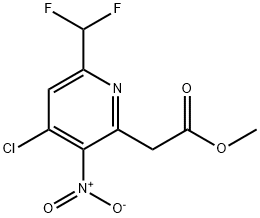 Methyl 4-chloro-6-(difluoromethyl)-3-nitropyridine-2-acetate Structural
