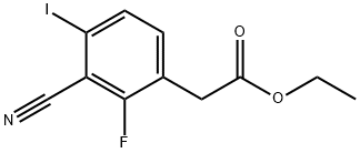 Ethyl 3-cyano-2-fluoro-4-iodophenylacetate Structural