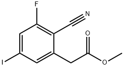 Methyl 2-cyano-3-fluoro-5-iodophenylacetate Structural