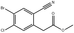 Methyl 4-bromo-5-chloro-2-cyanophenylacetate Structural