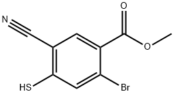 Methyl 2-bromo-5-cyano-4-mercaptobenzoate Structural