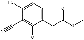 Methyl 2-chloro-3-cyano-4-hydroxyphenylacetate Structural