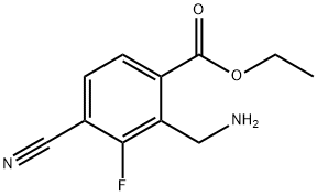 Ethyl 2-aminomethyl-4-cyano-3-fluorobenzoate Structural