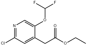 Ethyl 2-Chloro-5-(difluoromethoxy)pyridine-4-acetate Structural