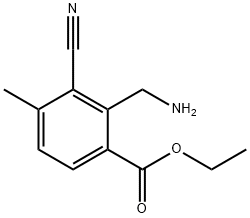 Ethyl 2-aminomethyl-3-cyano-4-methylbenzoate Structural