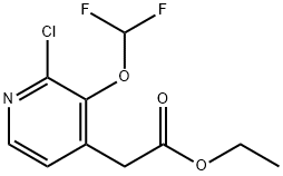 Ethyl 2-Chloro-3-(difluoromethoxy)pyridine-4-acetate Structural