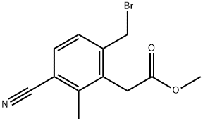 Methyl 6-bromomethyl-3-cyano-2-methylphenylacetate