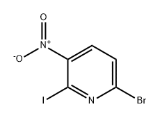 Pyridine, 6-bromo-2-iodo-3-nitro- Structural