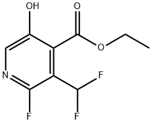 Ethyl 3-(difluoromethyl)-2-fluoro-5-hydroxypyridine-4-carboxylate Structural