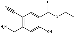 Ethyl 4-aminomethyl-5-cyano-2-hydroxybenzoate Structural