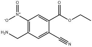 Ethyl 4-aminomethyl-2-cyano-5-nitrobenzoate Structural
