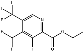 Ethyl 4-(difluoromethyl)-3-iodo-5-(trifluoromethyl)pyridine-2-carboxylate Structural