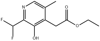Ethyl 2-(difluoromethyl)-3-hydroxy-5-methylpyridine-4-acetate Structural