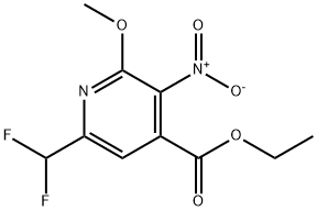 Ethyl 6-(difluoromethyl)-2-methoxy-3-nitropyridine-4-carboxylate Structural