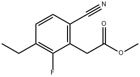 Methyl 6-cyano-2-fluoro-3-ethylphenylacetate