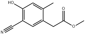 Methyl 5-cyano-4-hydroxy-2-methylphenylacetate Structural