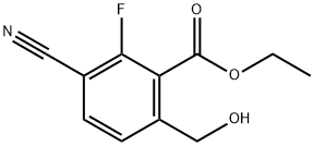 Ethyl 3-cyano-2-fluoro-6-(hydroxymethyl)benzoate Structural