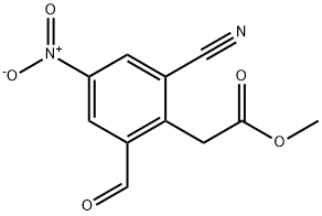 Methyl 2-cyano-6-formyl-4-nitrophenylacetate Structural
