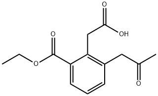 Ethyl 2-(carboxymethyl)-3-(2-oxopropyl)benzoate Structural