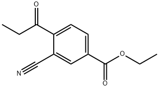 Ethyl 3-cyano-4-propionylbenzoate Structural