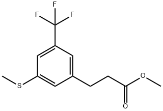 Methyl 3-(3-(methylthio)-5-(trifluoromethyl)phenyl)propanoate Structural