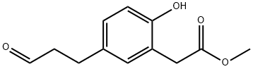 Methyl 2-hydroxy-5-(3-oxopropyl)phenylacetate Structural