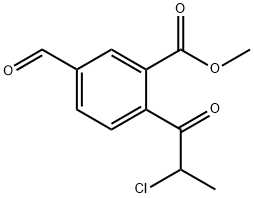 Methyl 2-(2-chloropropanoyl)-5-formylbenzoate Structural