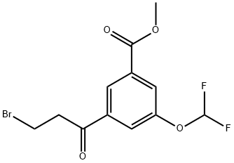 Methyl 3-(3-bromopropanoyl)-5-(difluoromethoxy)benzoate Structural